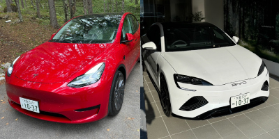 エコな電気自動車展示